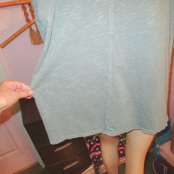 Sundance Embroidered Henley Top Size 1X Slub Knit Tunic Long Sleeves Boho - Picture 10 of 11